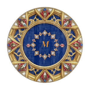 Mediaeval Style Artistic Golden Ornament Cutting Board