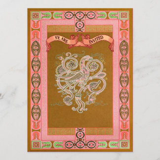 Mediaeval Style Celtic Patterns Wedding Invites