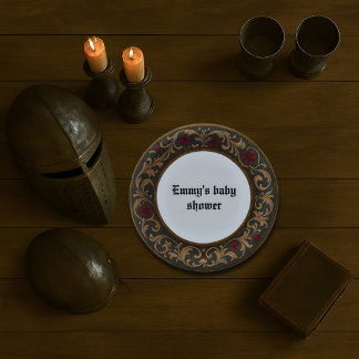 Mediaeval Style Decorative Paper Plate Design