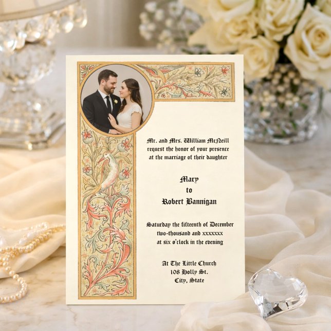 Mediaeval Style Photo Wedding Invitation (Creator Uploaded)