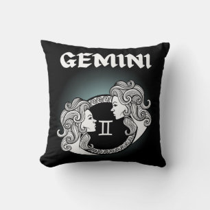 Mediaeval Style Zodiac Gemini Cushion