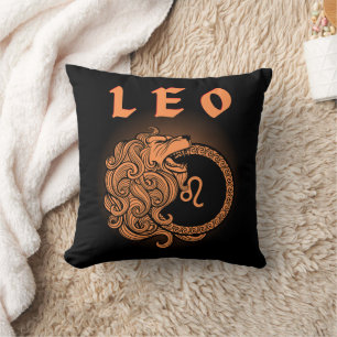 Mediaeval Style Zodiac Leo Cushion