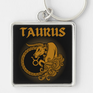 Mediaeval Style Zodiac Taurus Key Ring