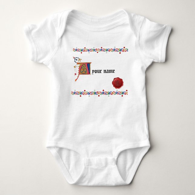 mediaeval T-shirt Baby Bodysuit (Front)