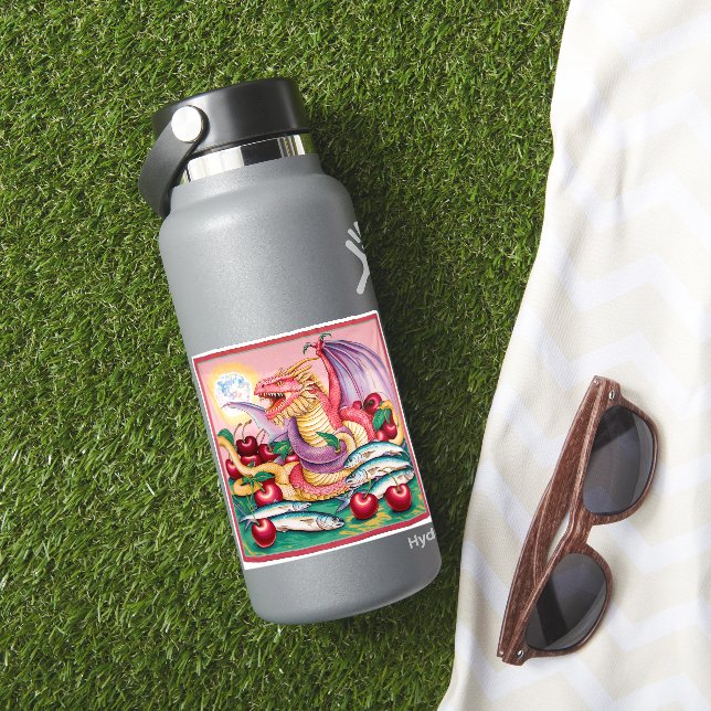 Mediaeval Tapestry Bearded Dragon Cherry Sardines  (HydroFlask Insitu)