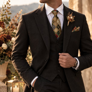 Mediaeval Tapestry Patchwork Tie