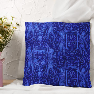 Mediaeval Tapestry Rich Cobalt Blue Cushion