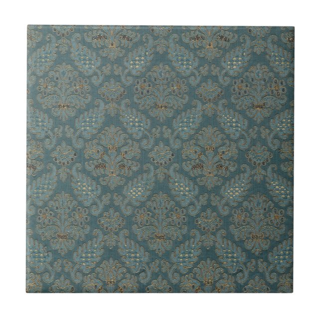 mediaeval textile pattern texture tapestry backgro tile (Front)