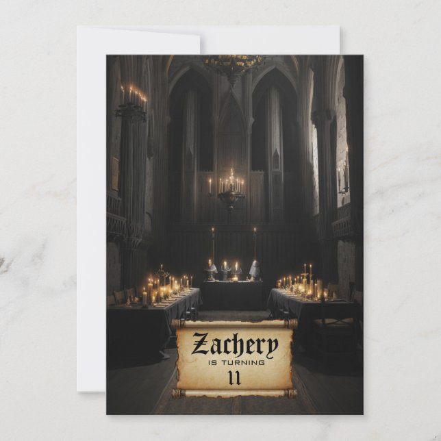 *~* Mediaeval Theme AP88 Castle Birthday Invitation (Front)