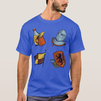 Mediaeval Themed Pattern T-Shirt