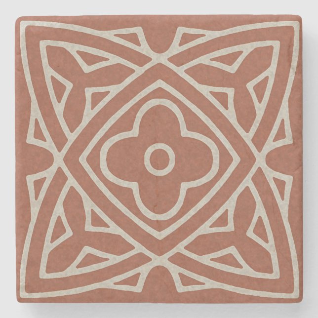 Mediaeval Tile Stone Coaster (Front)