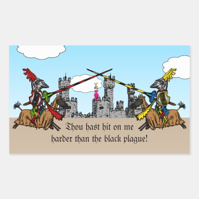 Mediaeval Times - Love Declaration Rectangular Sticker (Front)