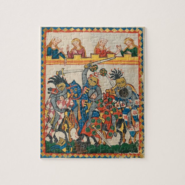 Mediaeval Tournament, 14th Century Jigsaw Puzzle (Vertical)