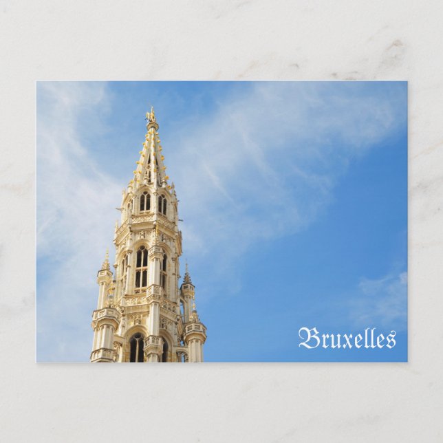 mediaeval Town Hall in Brussels Postcard (Front)