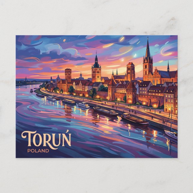Mediaeval Town of Torun Poland Postcard (Front)