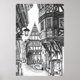 Mediaeval Townscape Poster