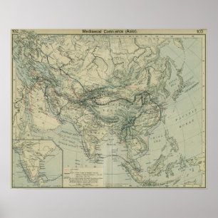 Mediaeval Trade Routes Poster