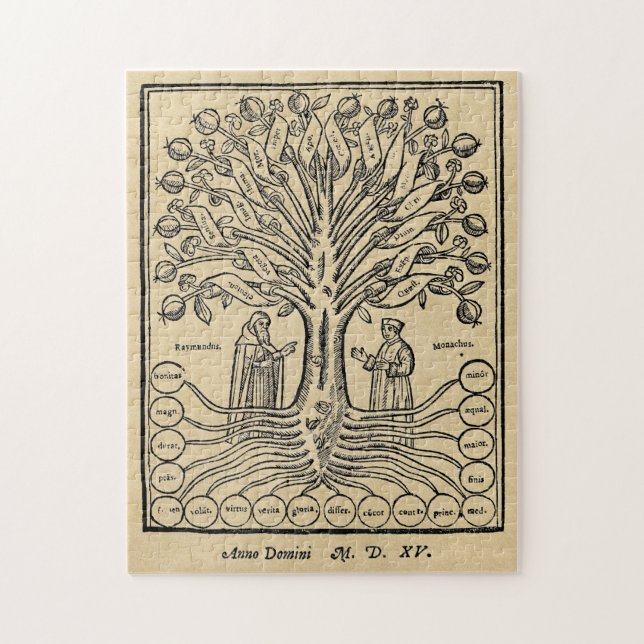 Mediaeval Tree of the Sciences Jigsaw Puzzle (Vertical)
