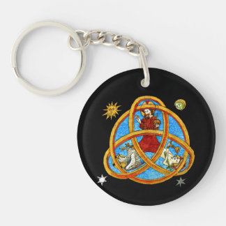 Mediaeval Trinity God, Jesus & Holy Spirit Key Ring