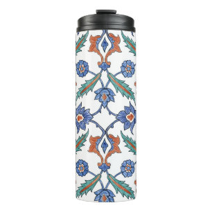 Mediaeval Turkish Tiles: Floral Ornament. Thermal Tumbler