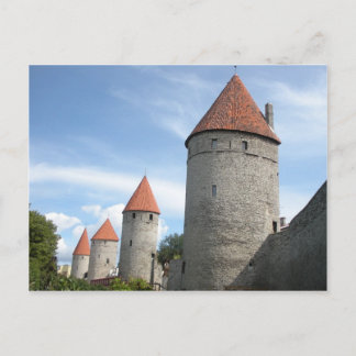 Mediaeval Turrets or Towers in Tallinn, Estonia Postcard