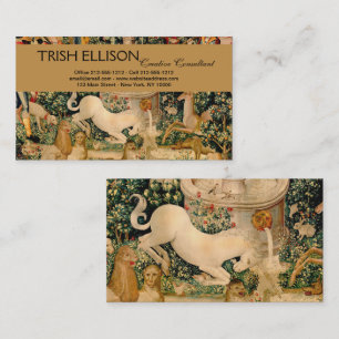 Mediaeval Unicorn Tapestries Print: Met Cloisters Business Card