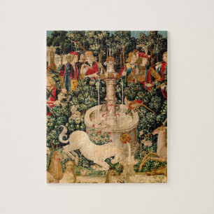 Mediaeval Unicorn Tapestries Print: Met Cloisters Jigsaw Puzzle