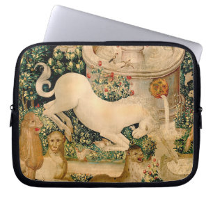 Mediaeval Unicorn Tapestries Print: Met Cloisters Laptop Sleeve