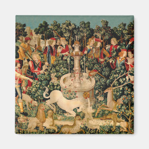 Mediaeval Unicorn Tapestries Print: Met Cloisters Magnet