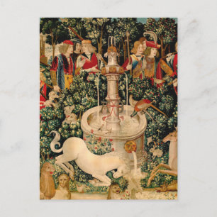 Mediaeval Unicorn Tapestries Print: Met Cloisters Postcard