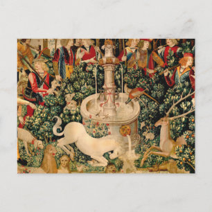 Mediaeval Unicorn Tapestries Print: Met Cloisters Postcard