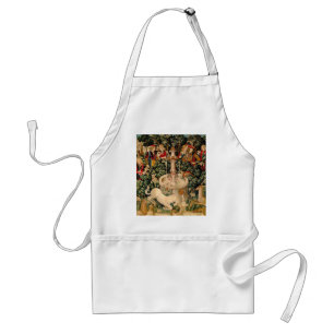 Mediaeval Unicorn Tapestries Print: Met Cloisters Standard Apron