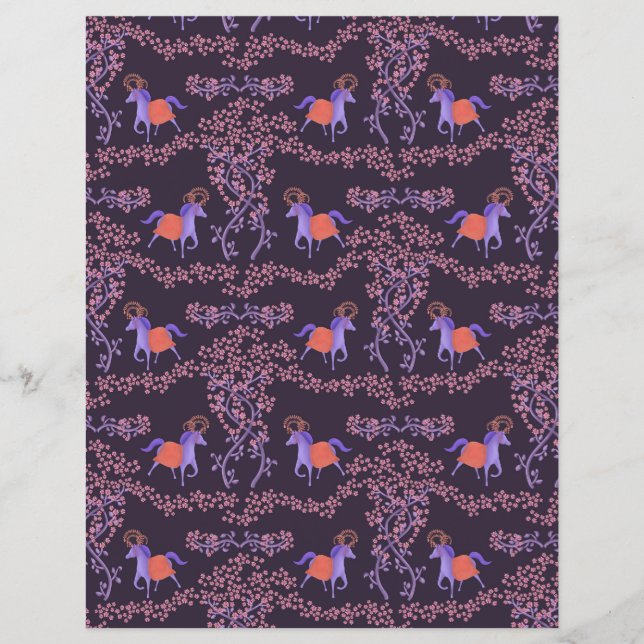 Mediaeval Vibes Horses Roses (Front)