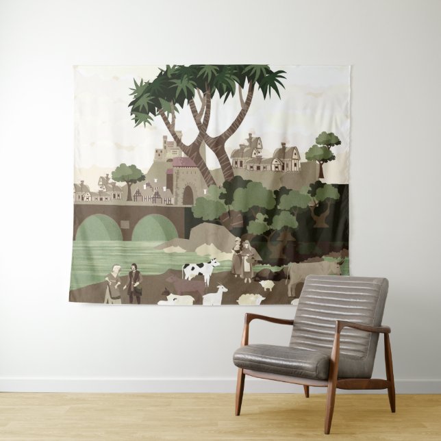Mediaeval villag tapestry (In Situ (Horizontal))