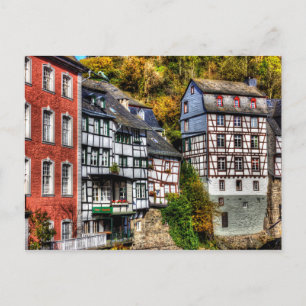 Mediaeval Village Monschau in Germany Postcard