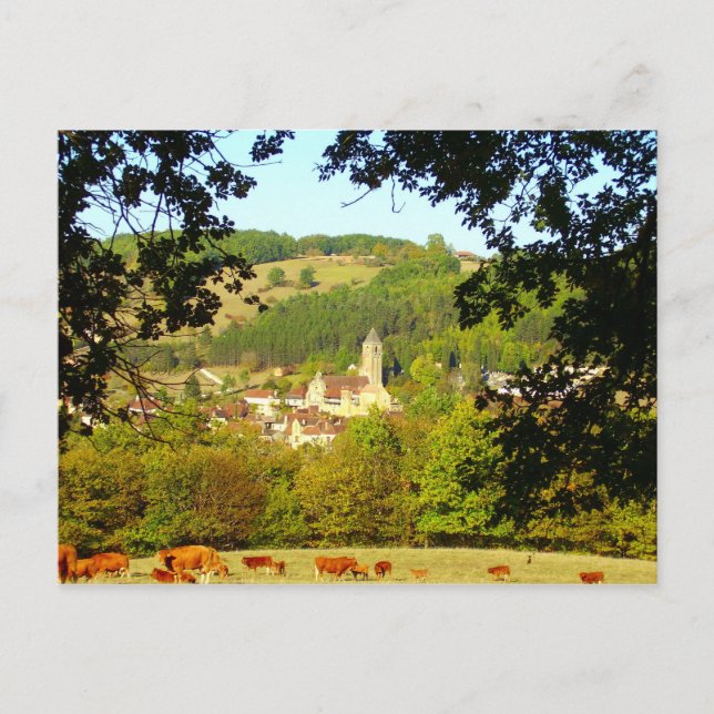 Mediaeval Village of Plazac Postcard (Front)