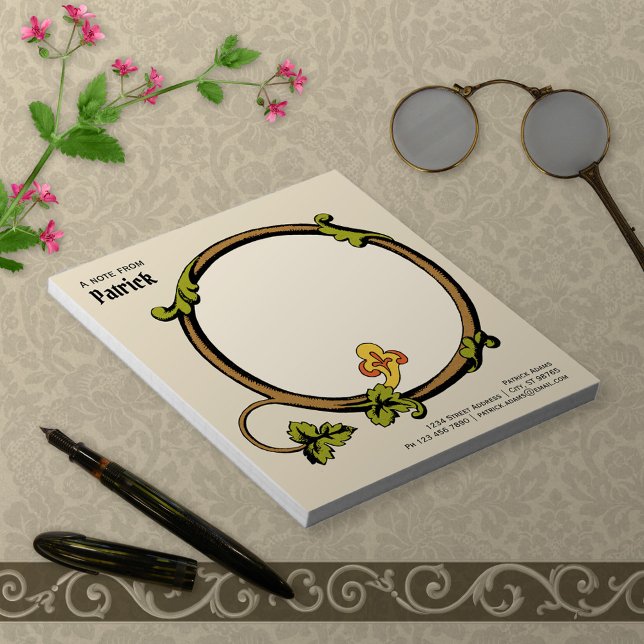 Mediaeval vines acanthus home/work CC1109 Editable Notepad (Creator Uploaded)