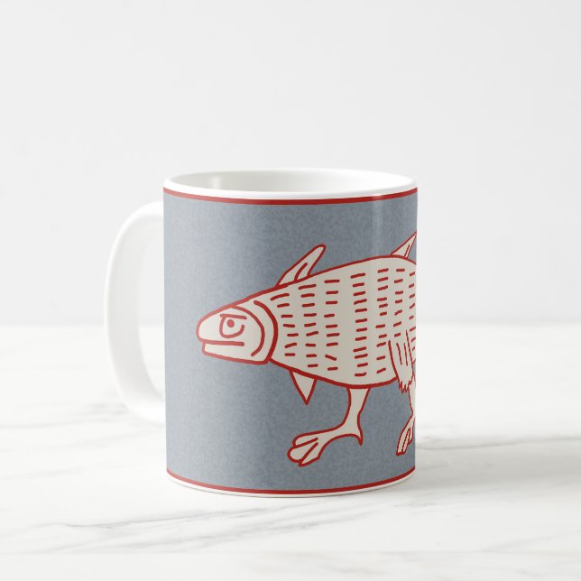 Mediaeval Walking Fish Coffee Mug (Front Left)