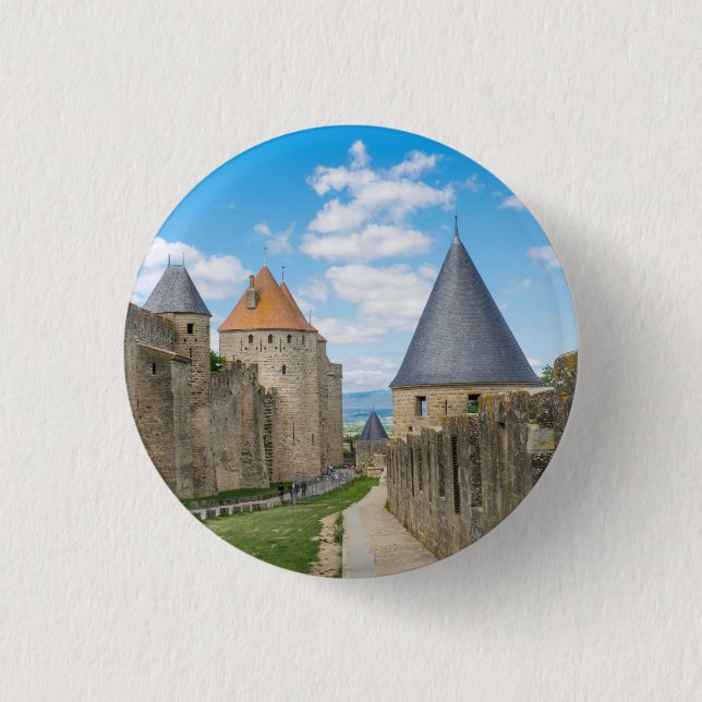 Mediaeval Walls of Carcassonne 3 Cm Round Badge (Front)