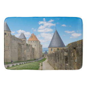 Mediaeval Walls of Carcassonne Bath Mat