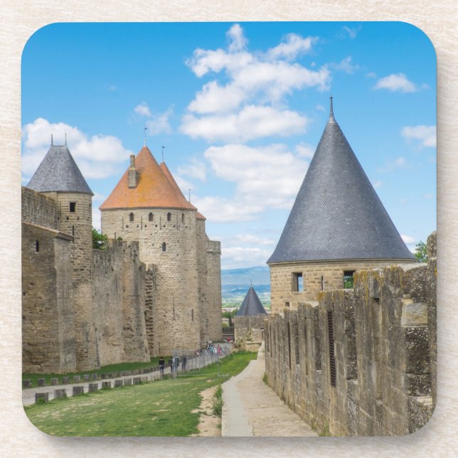 Mediaeval Walls of Carcassonne Coaster (Front)