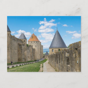 Mediaeval Walls of Carcassonne Postcard