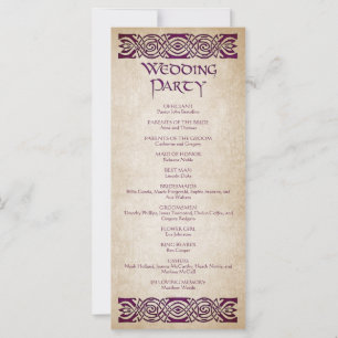 Mediaeval Wedding Program