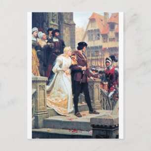 Mediaeval Wedding Romance Postcard