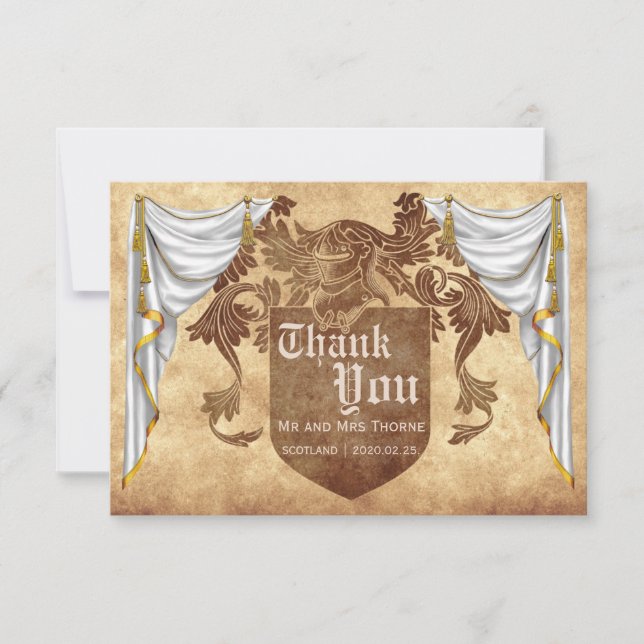 Mediaeval Wedding Thank You Card (Front)