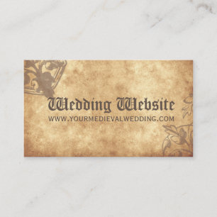 Mediaeval Wedding Website Card