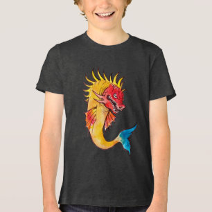 Mediaeval Whale Watercolor Tri-Blend Shirt