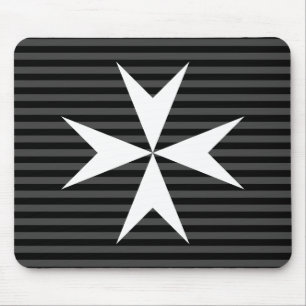 Mediaeval white cross Order of St John (UK) Mouse Mat