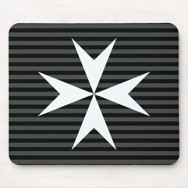 Mediaeval white cross | Order of St John (UK) Mouse Mat (Front)