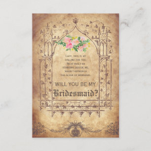 Mediaeval Will you be my Bridesmaid? Invitation